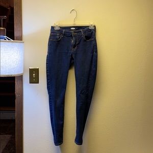 Dark wash skinny jeans